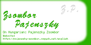 zsombor pajenszky business card